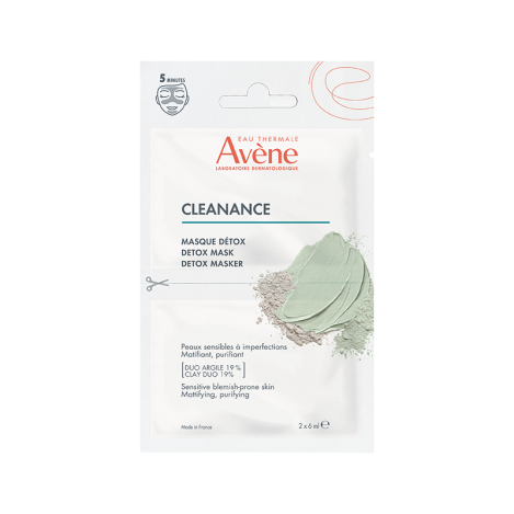 ავენი ქლინანსი დეტოქს ნიღაბი მგრძნობიარე აკნესკენ მიდრეკილი კანისთვის / cleanance-detox-mask-sensitive-blemish-prone-skin-mattifying-purifying